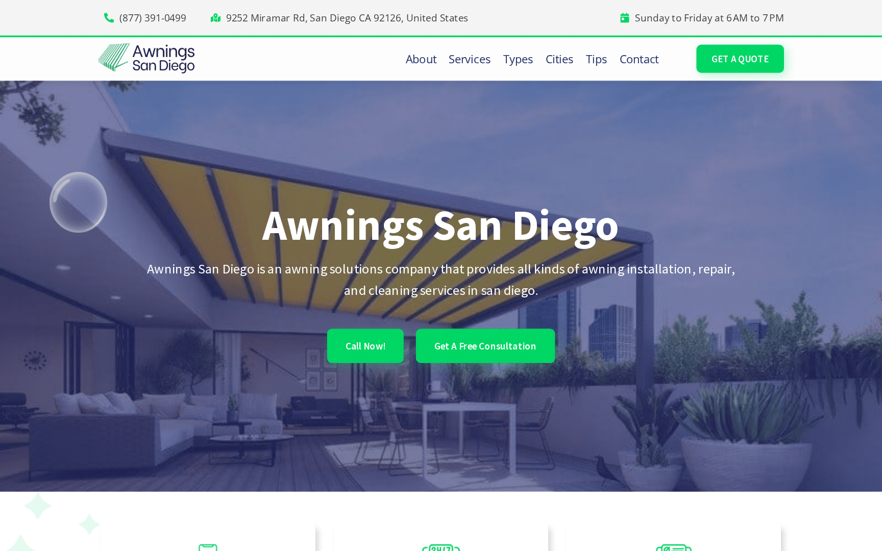 Awnings San Diego