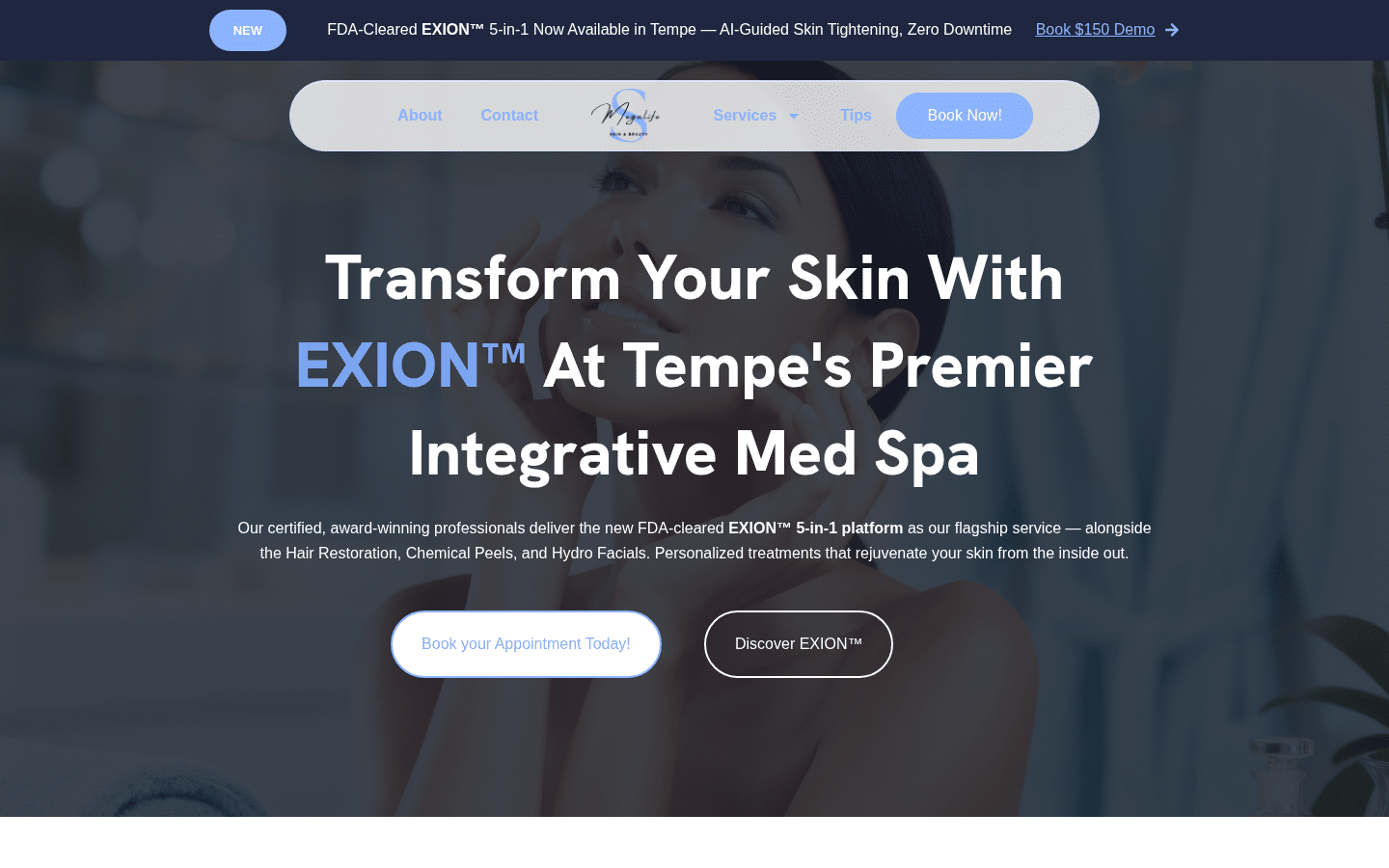 Megalife Skin & Beauty website